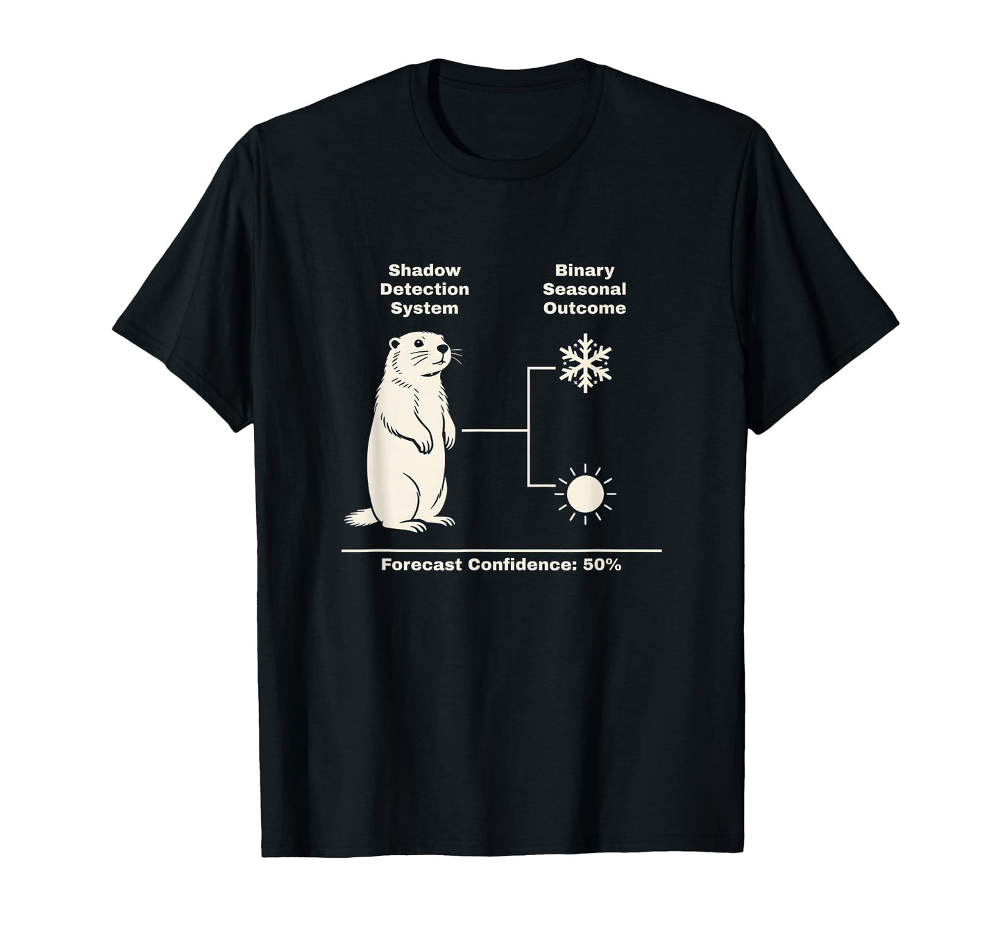 Funny Groundhog Day Weather Binary Weather Humor Forecast T-Shirt