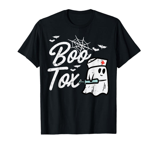 Halloween Nurse Boo Tox Botox Funny Costume Scrub Top Women T-Shirt