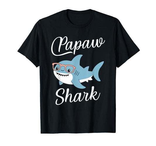 Papaw Shark Funny Matching Family Grandpa T-Shirt