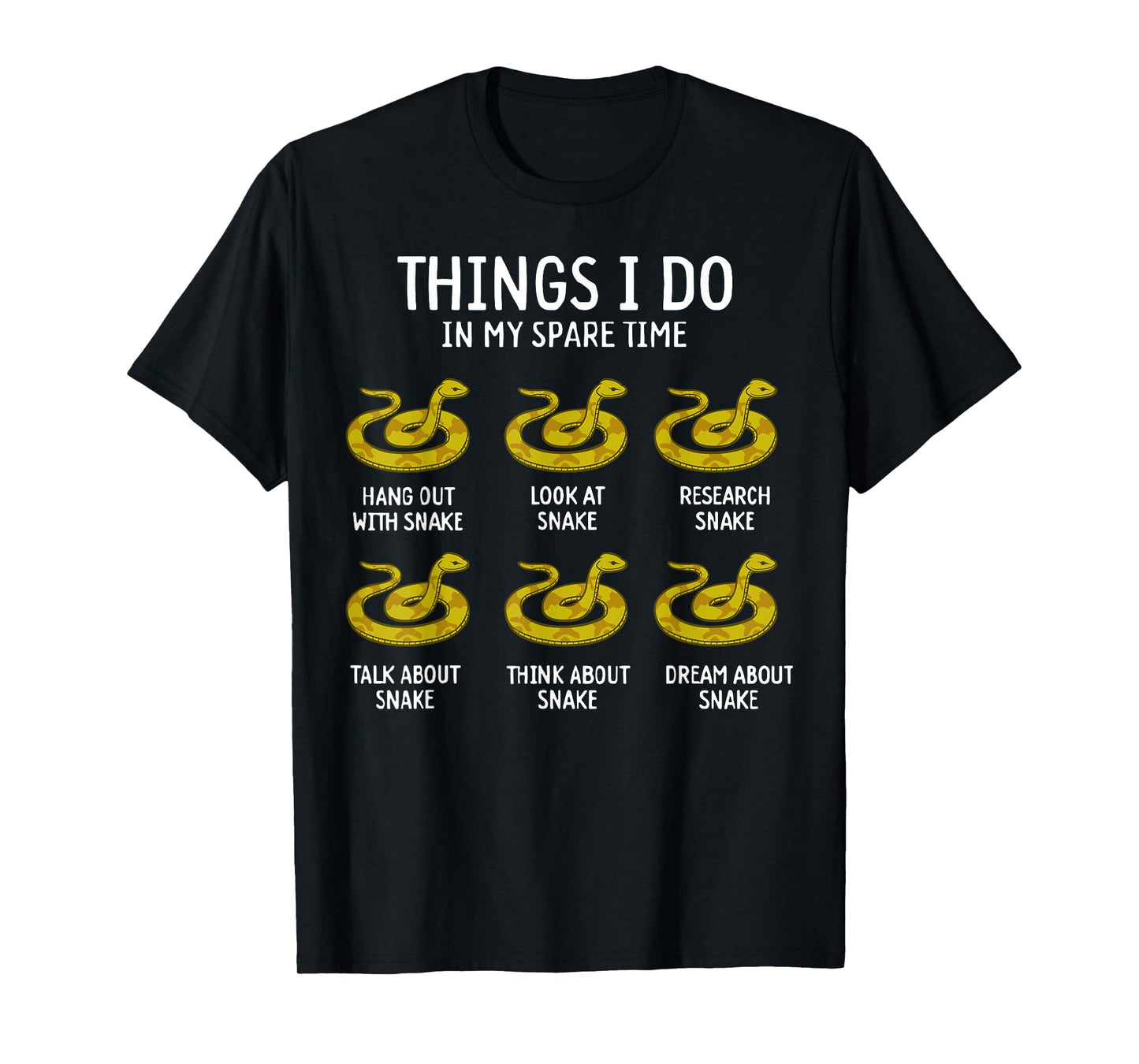 Funny Things I Do In My Spare Time Snake Animal Lover T-Shirt