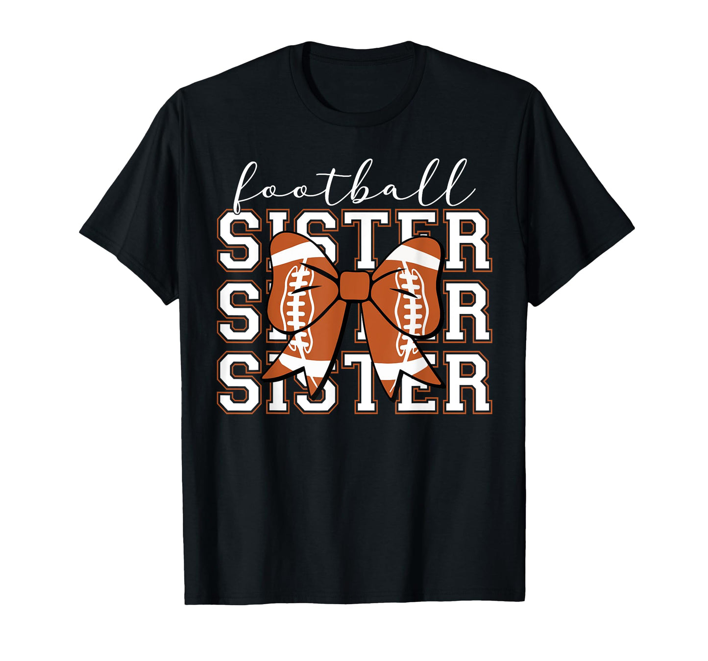 Football Sister Vintage Sport Lover Sister Mothers Da T-Shirt