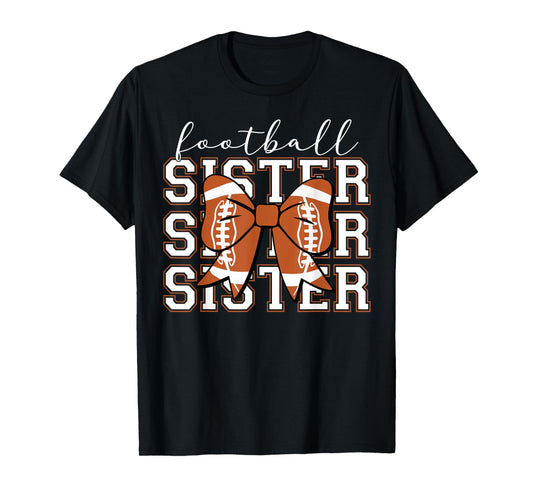 Football Sister Vintage Sport Lover Sister Mothers Da T-Shirt