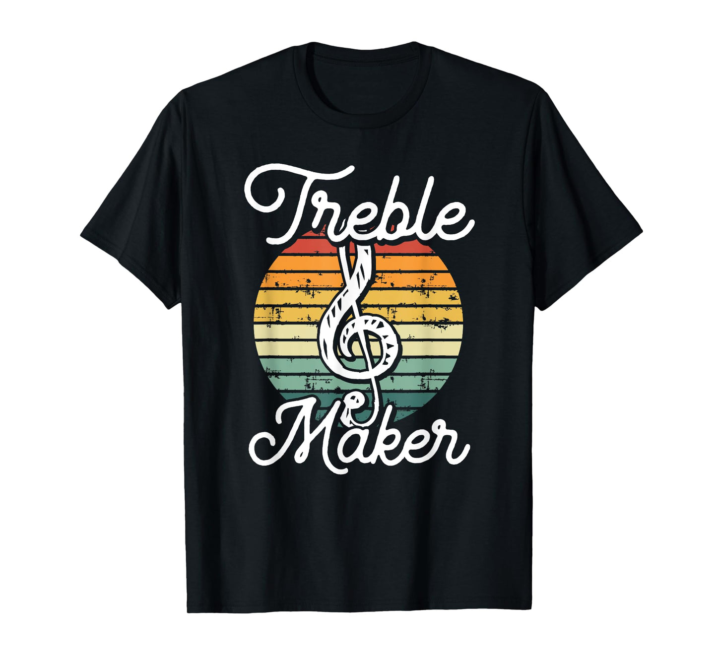 Funny Musician Treble Maker Vintage Distressed Music Theory T-Shirt