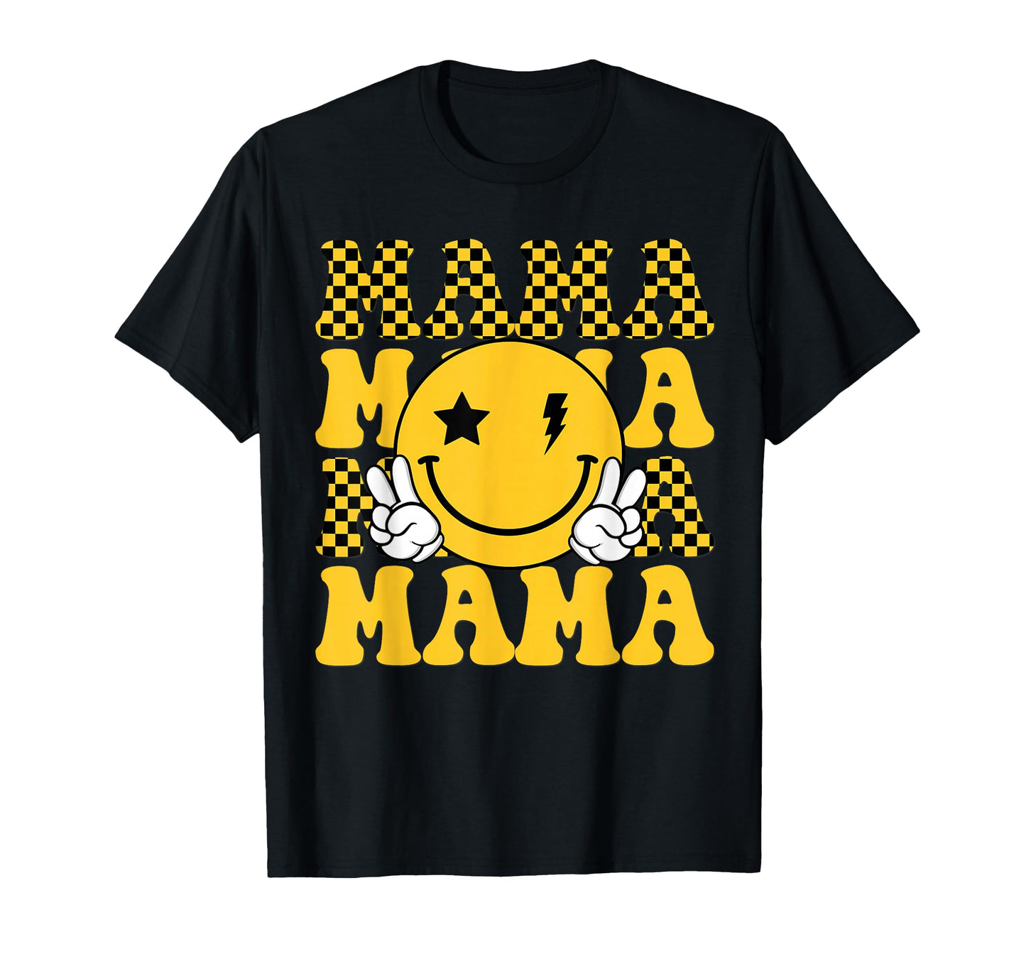 Mama One Happy Dude 1st Smile Face Birthday Family Matching T-Shirt