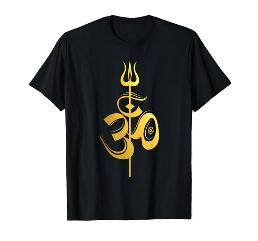 OM-Lord Shiva Divine Spear Trident Trishul T-Shirt T-Shirt