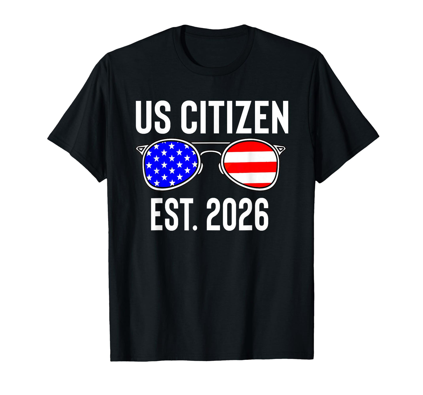 New US Citizen Est 2026 American Immigrant Citizenship Flag T-Shirt