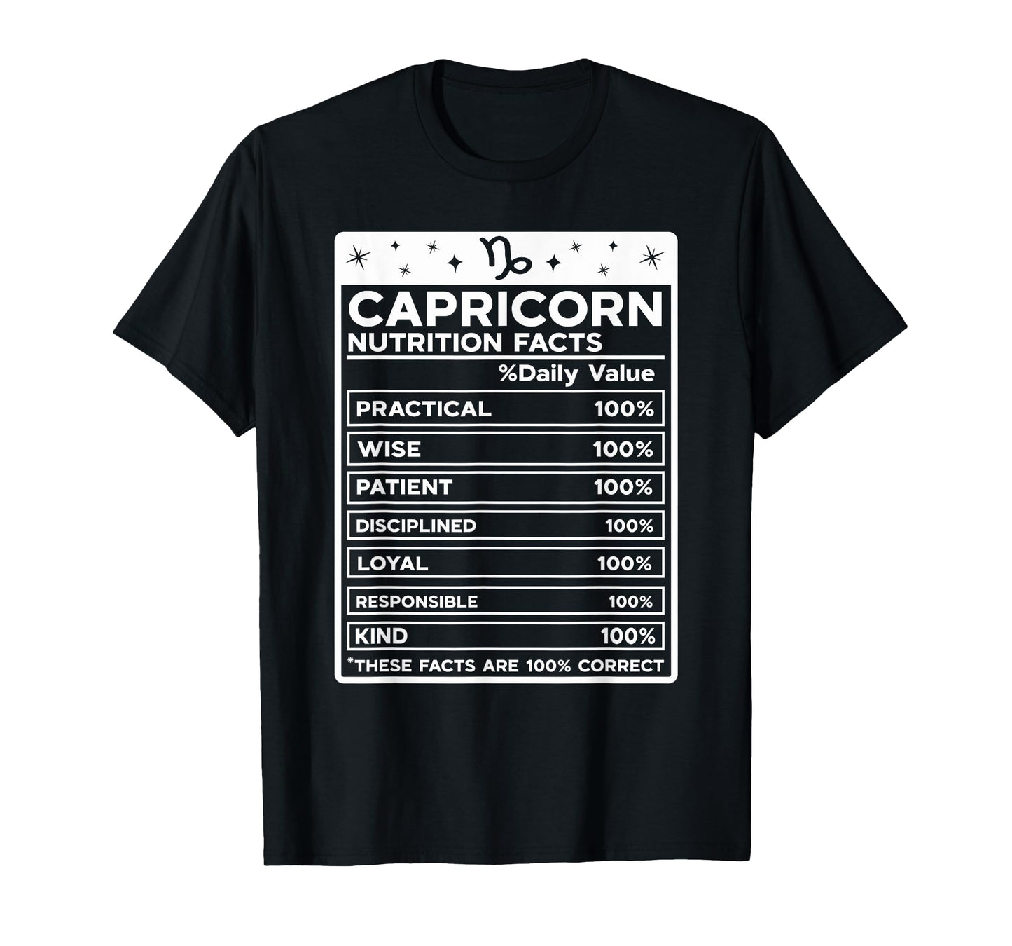 Capricorn Nutritional Style Zodiac Design, Capricorn T-Shirt