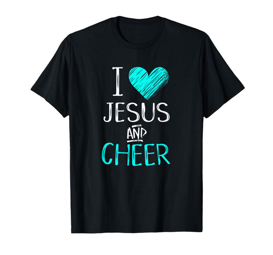 I Love Jesus And Cheer Christian Cheerleading Sport Shirt