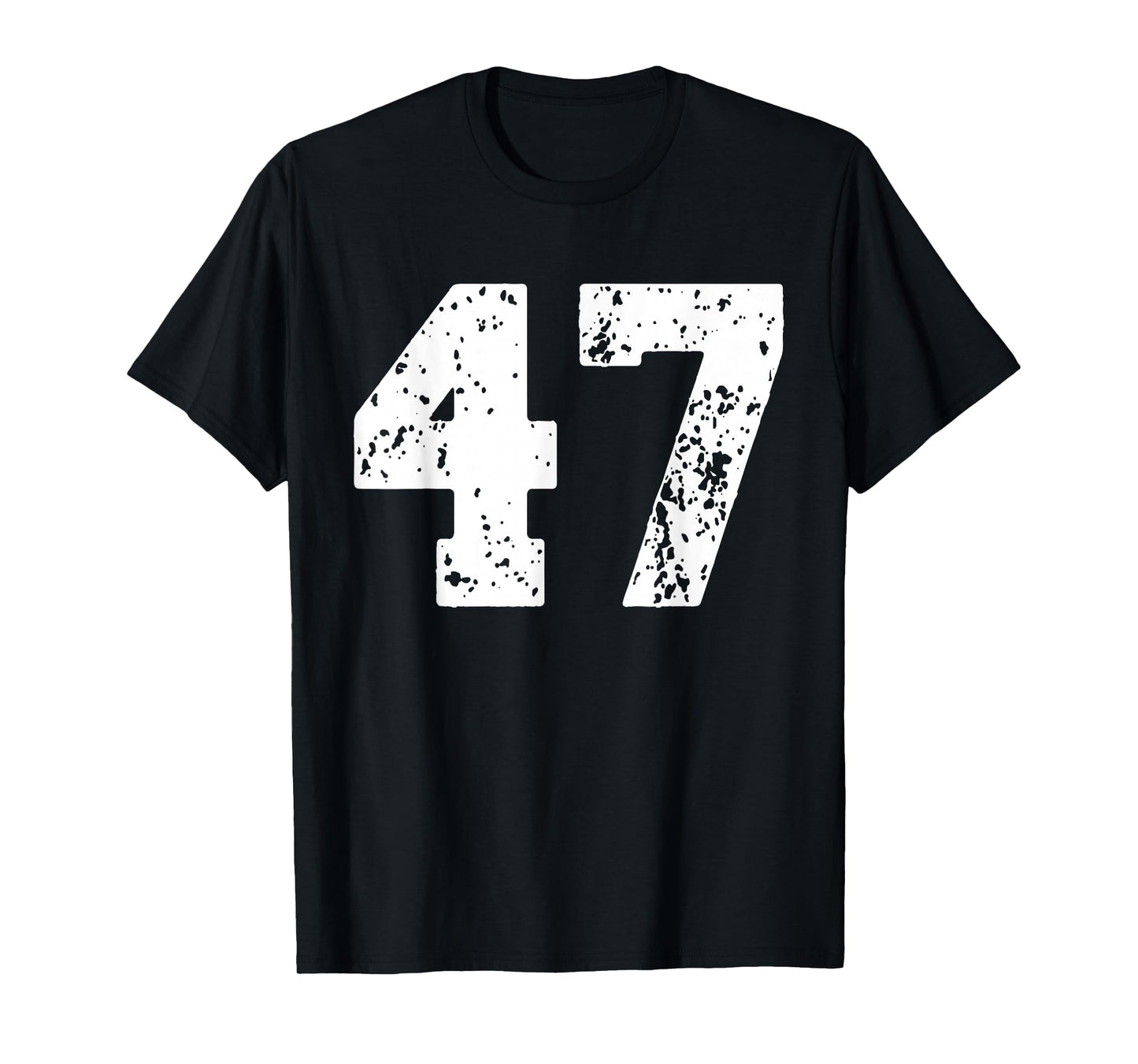 Number 47 White Best Classic College Style Birthday Funny T-Shirt