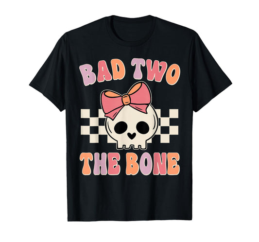 Bad Two the Bone 2nd Birthday 2 Years Old Kid Girl T-Shirt