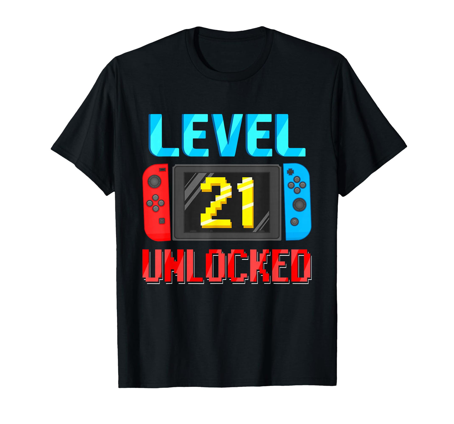 Level 21 Unlocked Birthday Video Gamer 21st Birthday Party T-Shirt
