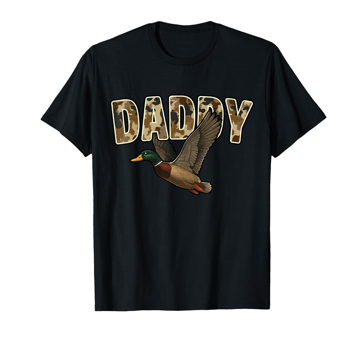 Camouflage Vintage Mallard Duck Retro Camo Hunting Daddy T-Shirt