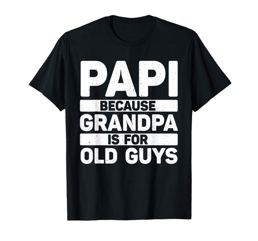 Papi Design For Grandpa From Grandkids Father's Day Papi T-Shirt