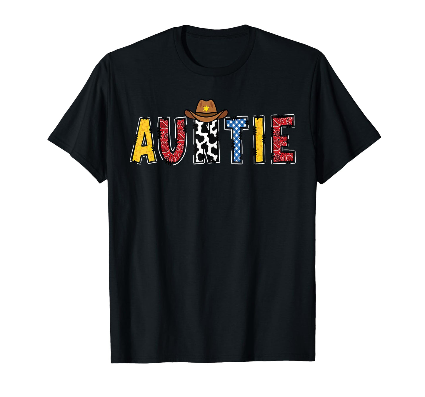 Cowboy Auntie Western Rodeo Theme Kids Birthday Party T-Shirt