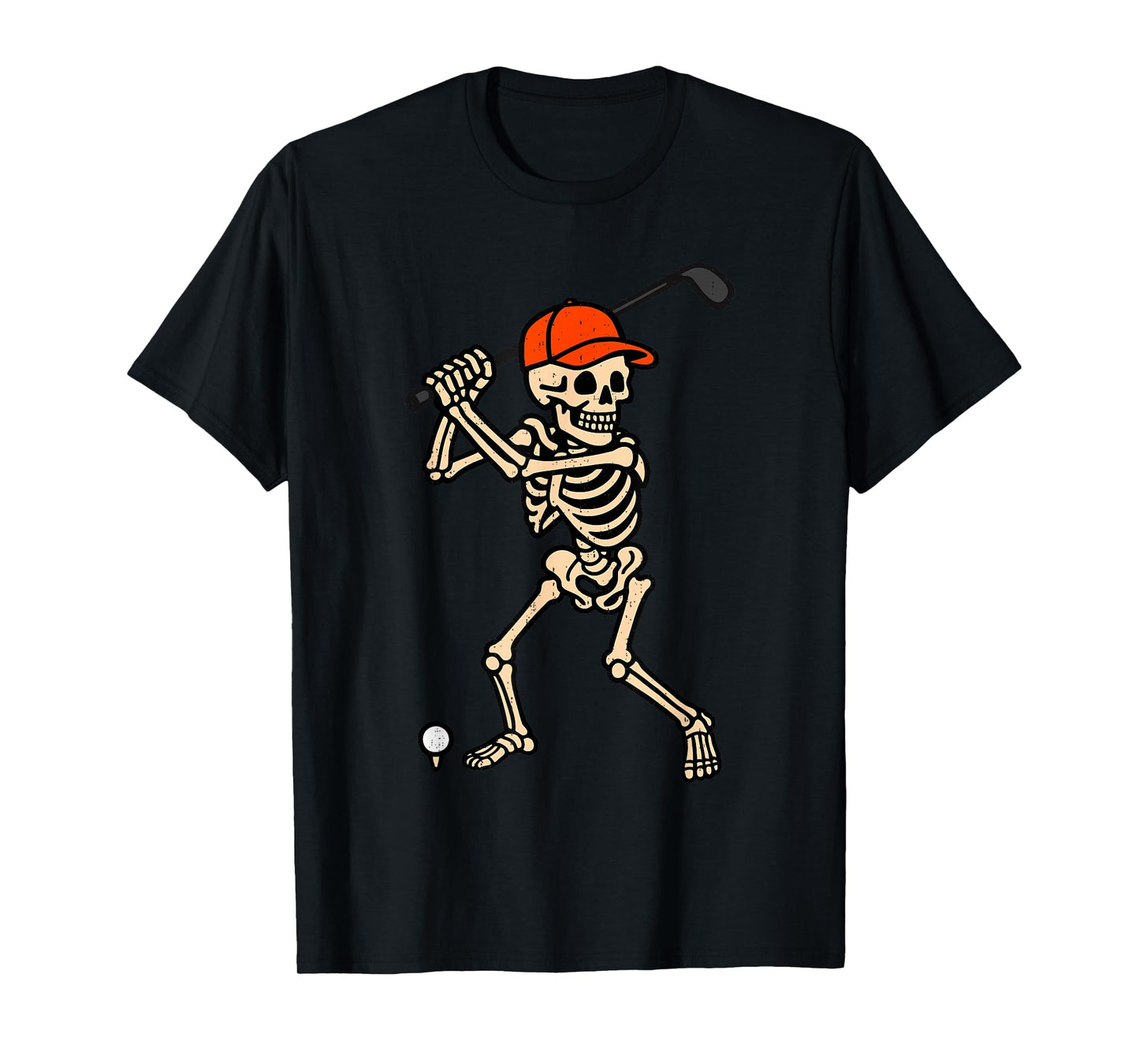 Skeleton Golf Halloween Costume Golfing Spooky Sport Player T-Shirt