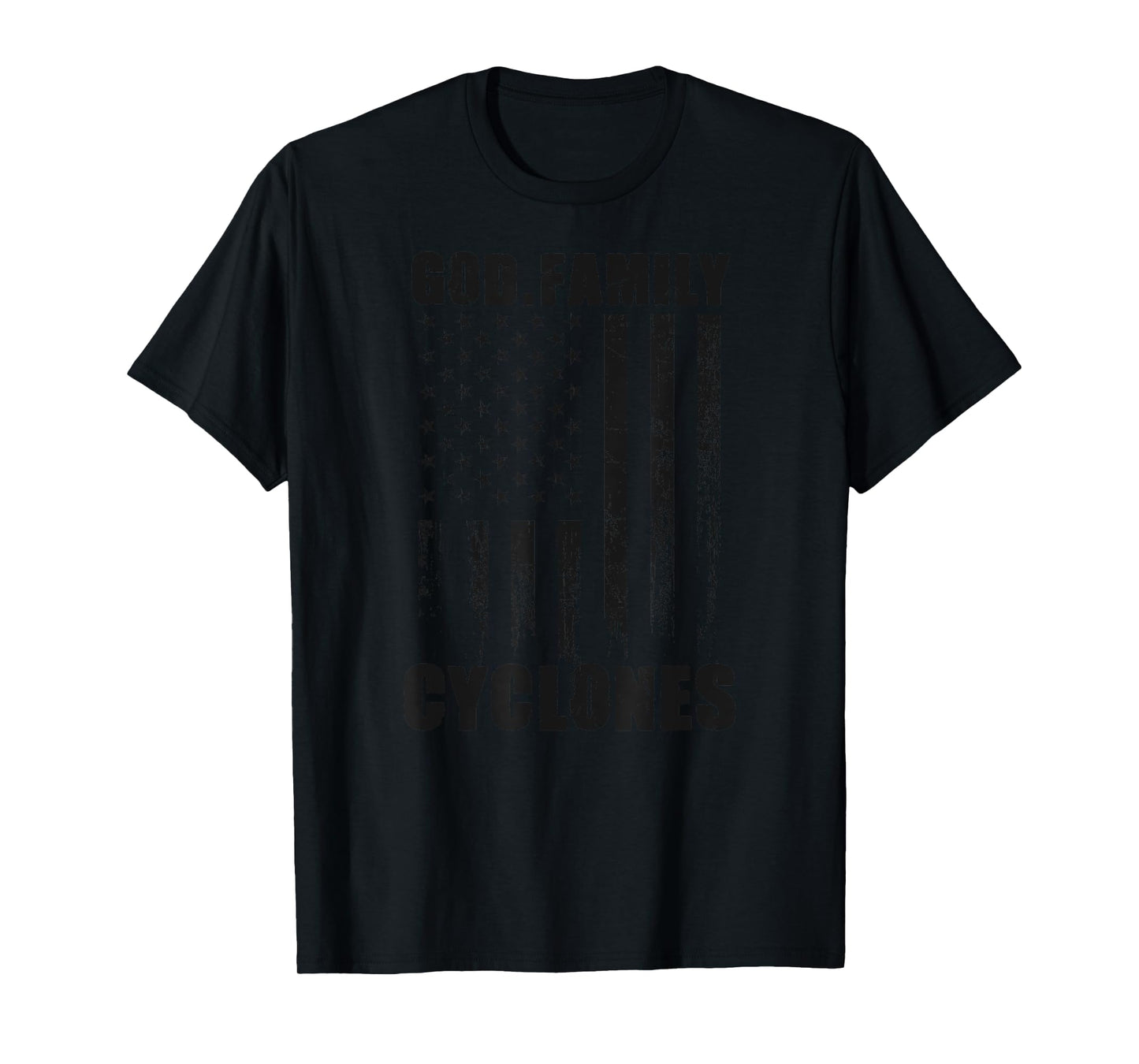 Elizabethton Cyclones God. Family. Vintage USA Flag T-Shirt