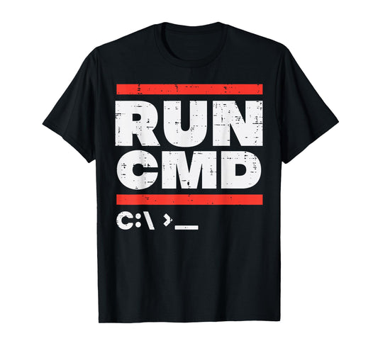 Run Cmd System Administrator Programmer Sysadmin Men Women T-Shirt