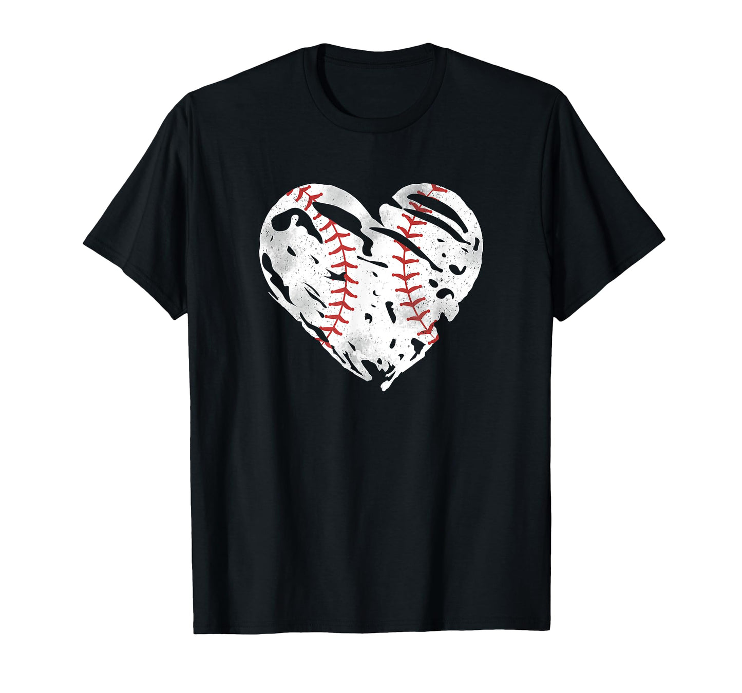 Graphic Ball Heart Men Women Coach Player Cute Baseball Mom T-Shirt