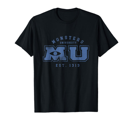 Disney Pixar Monsters University Vintage MU Logo T-Shirt