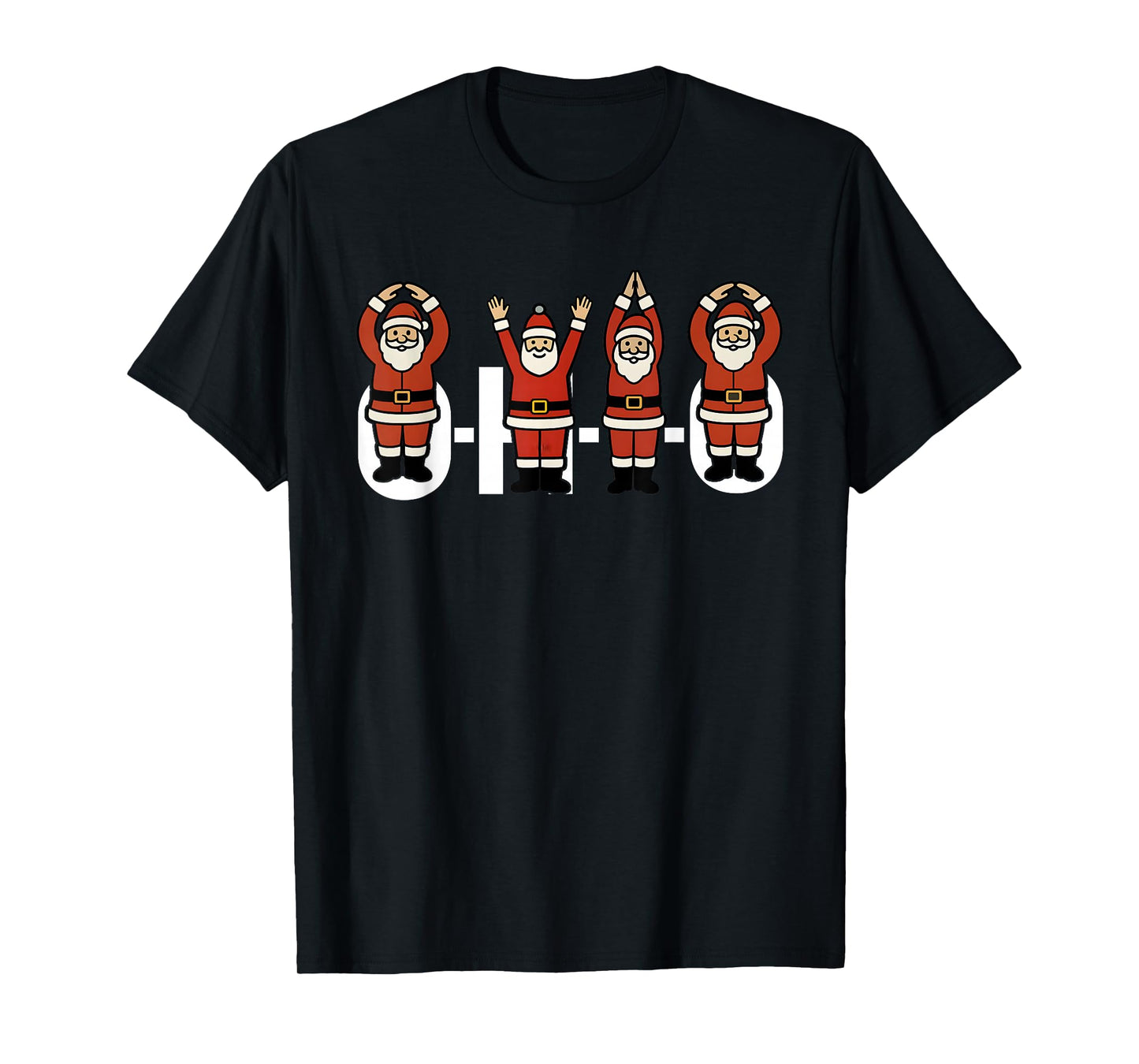 Funny Santa Ohio Party O-H-I-O Christmas Season Midwestern T-Shirt