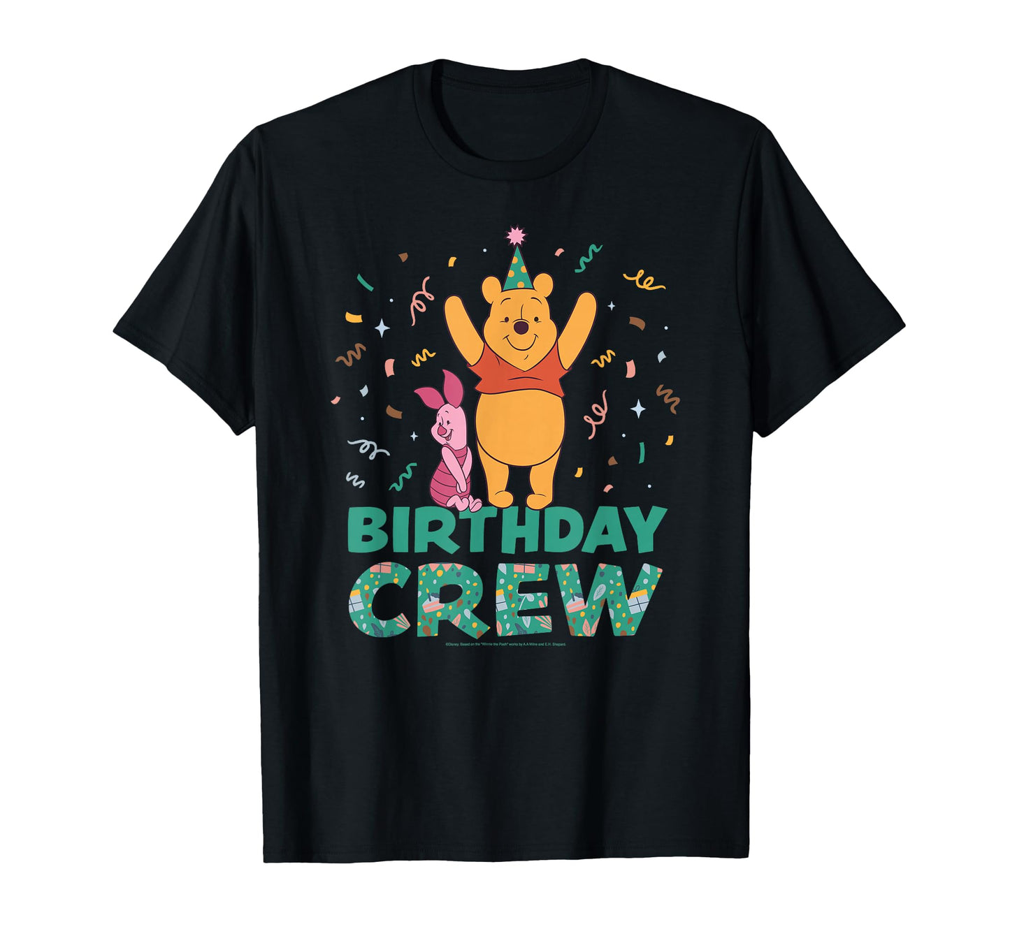 Disney Winnie the Pooh & Piglet Birthday Crew Party Matching T-Shirt