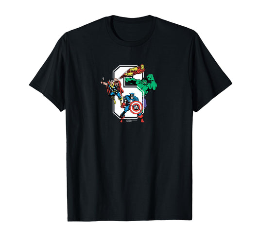 Kids Marvel - Avengers 6th Birthday T-Shirt