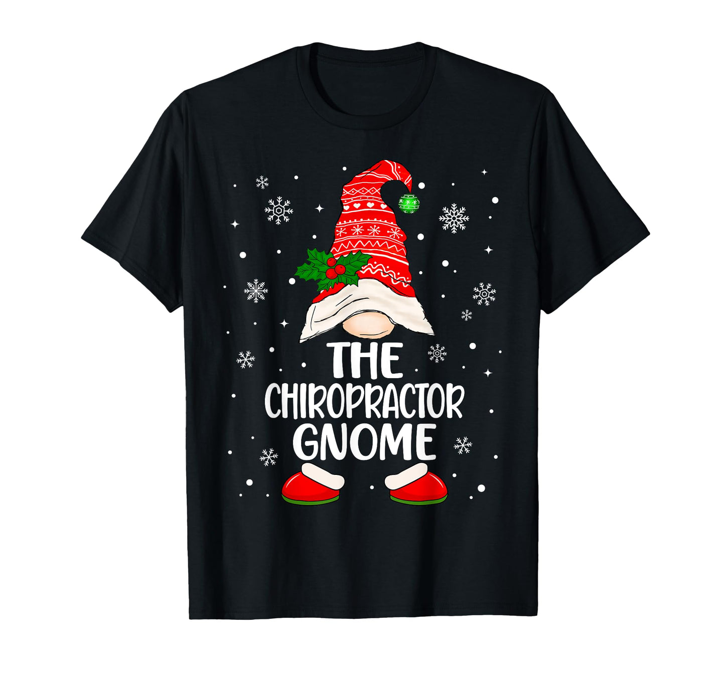 Chiropractor Gnome Funny Chiropractic Christmas Pajama T-Shirt