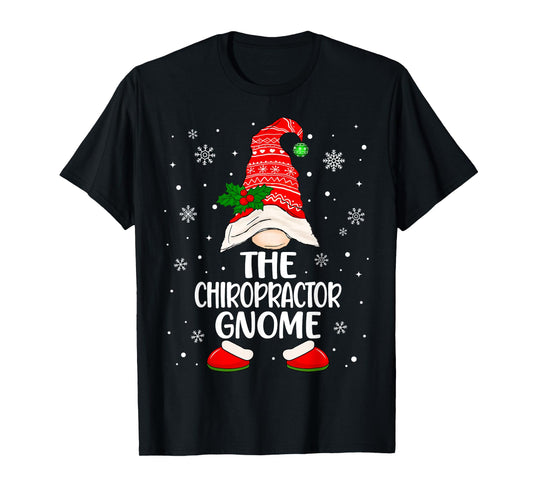 Chiropractor Gnome Funny Chiropractic Christmas Pajama T-Shirt