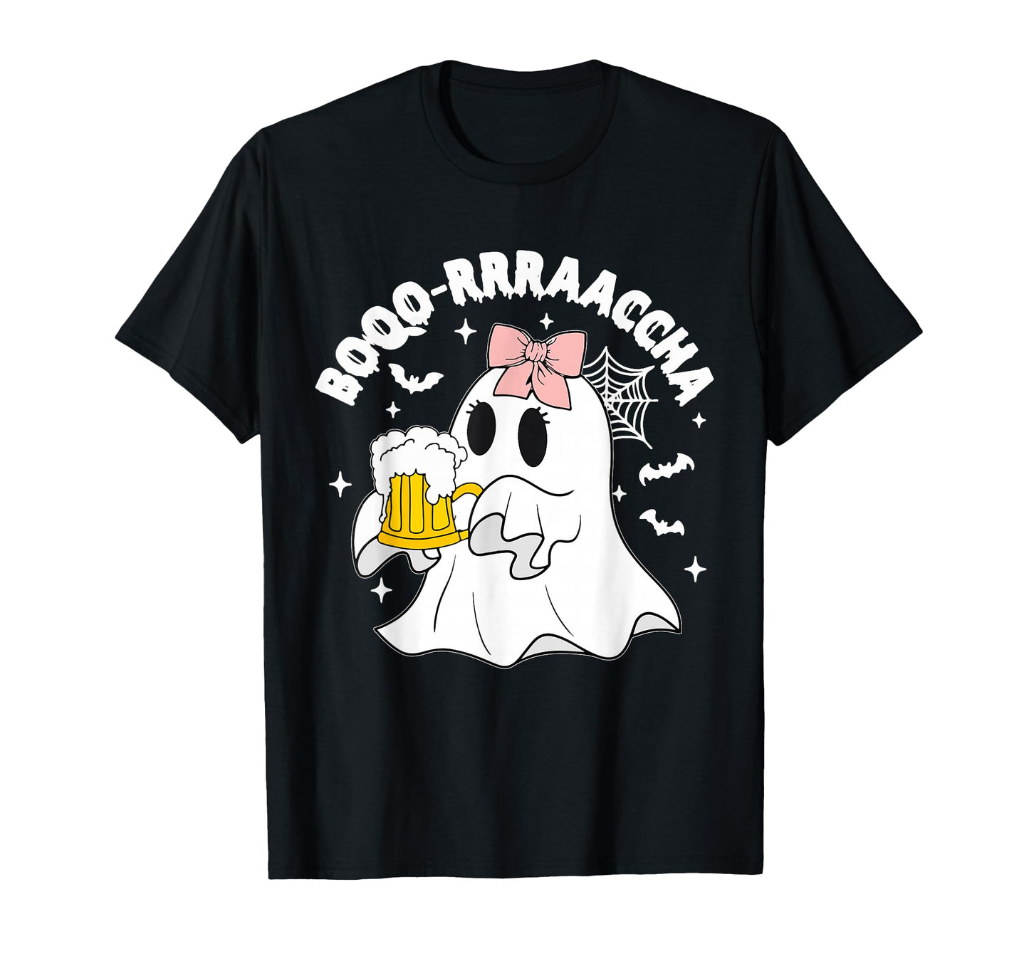 Boo-racha Funny Halloween Ghost Beer Design Borracha Funny T-Shirt