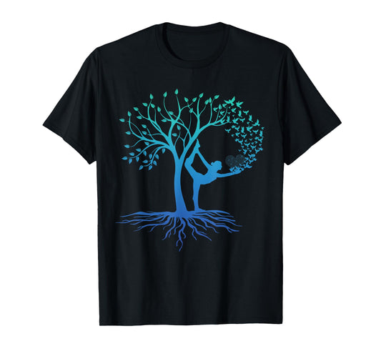 Yoga Woman With Tree Of Life Beautiful Yoga T-Shirt