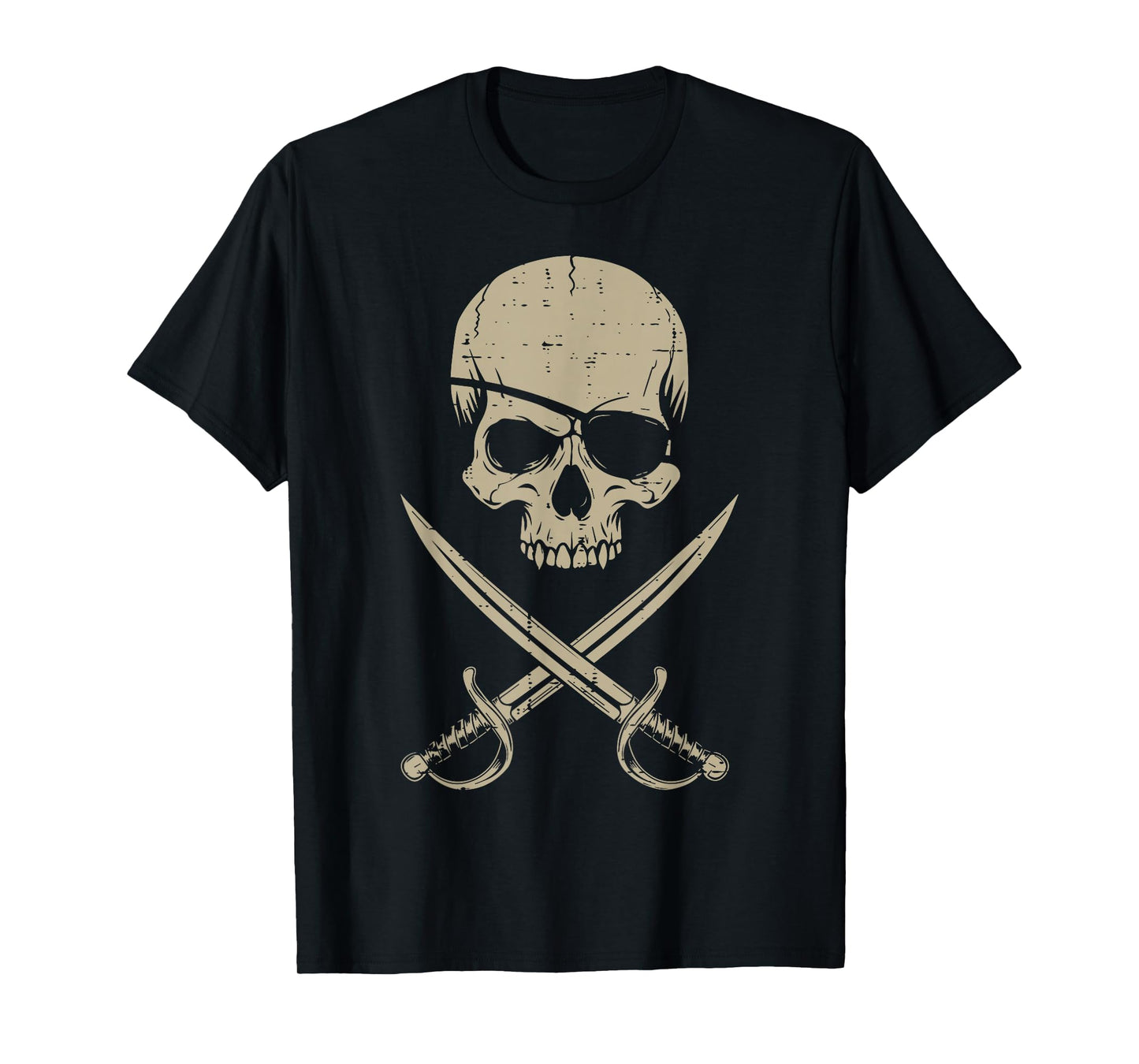 Halloween Skull Pirate Swords Skeleton Costume Men Boys Kids T-Shirt