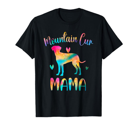 Mountain Cur Mama Colorful Mountain Cur Cute Gifts Dog Mom T-Shirt