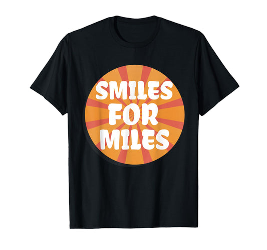 Smiles For Miles Fun Positive Energy Yoga Sunrise Boho Vibes T-Shirt