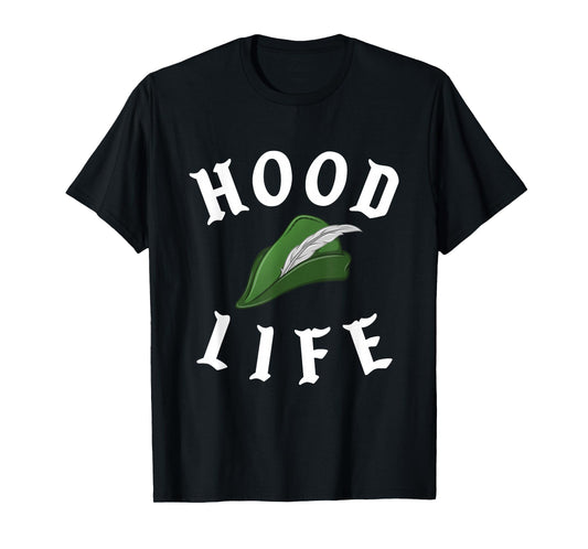 Parody Robin Hood Life Cool Gangster Nerd Funny Book Reading T-Shirt