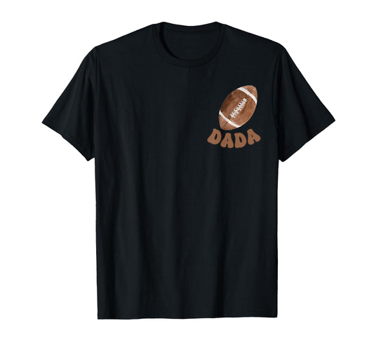 Dada of The 1 Year Old Football 1st Year Down Birthday Party T-Shirt