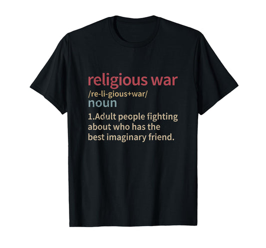 Vintage Religious War Definition Anti-religious Activist T-Shirt