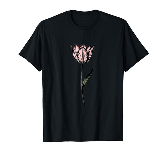 Tulip Flower Nature Garden Simple Minimalist Graphic T-Shirt
