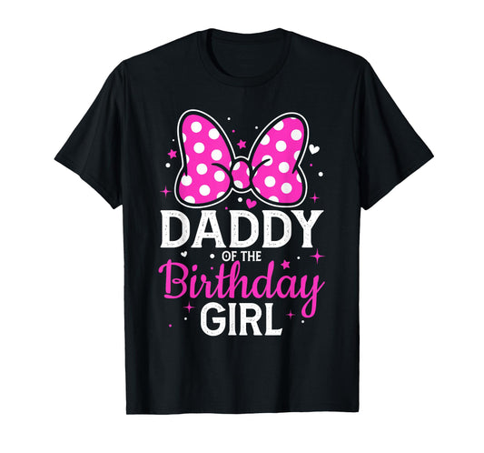 Mommy of The Birthday Girl Cute Pink Bow Family Matching T-Shirt