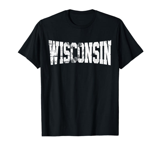 Vintage Wisconsin Mens Wisconsin Womens Red Retro Wisconsin T-Shirt