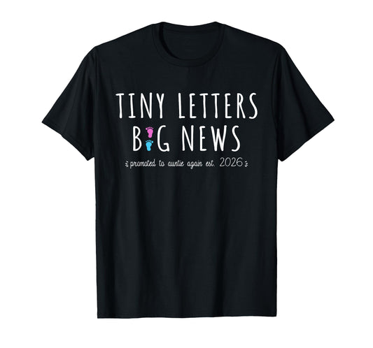 Promoted to Auntie Again 2026-2nd Baby Announcement Aunt T-Shirt
