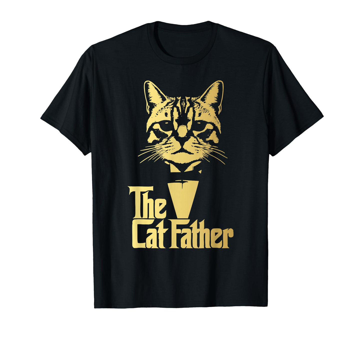 Cat Lover Funny The CatFather Mens Cat Dad Happy Fathers Day T-Shirt