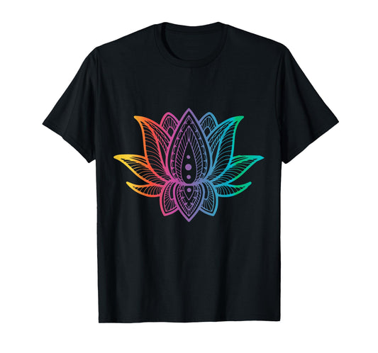 Mandala Tee For Women Lotus Flower Graphics T-Shirt
