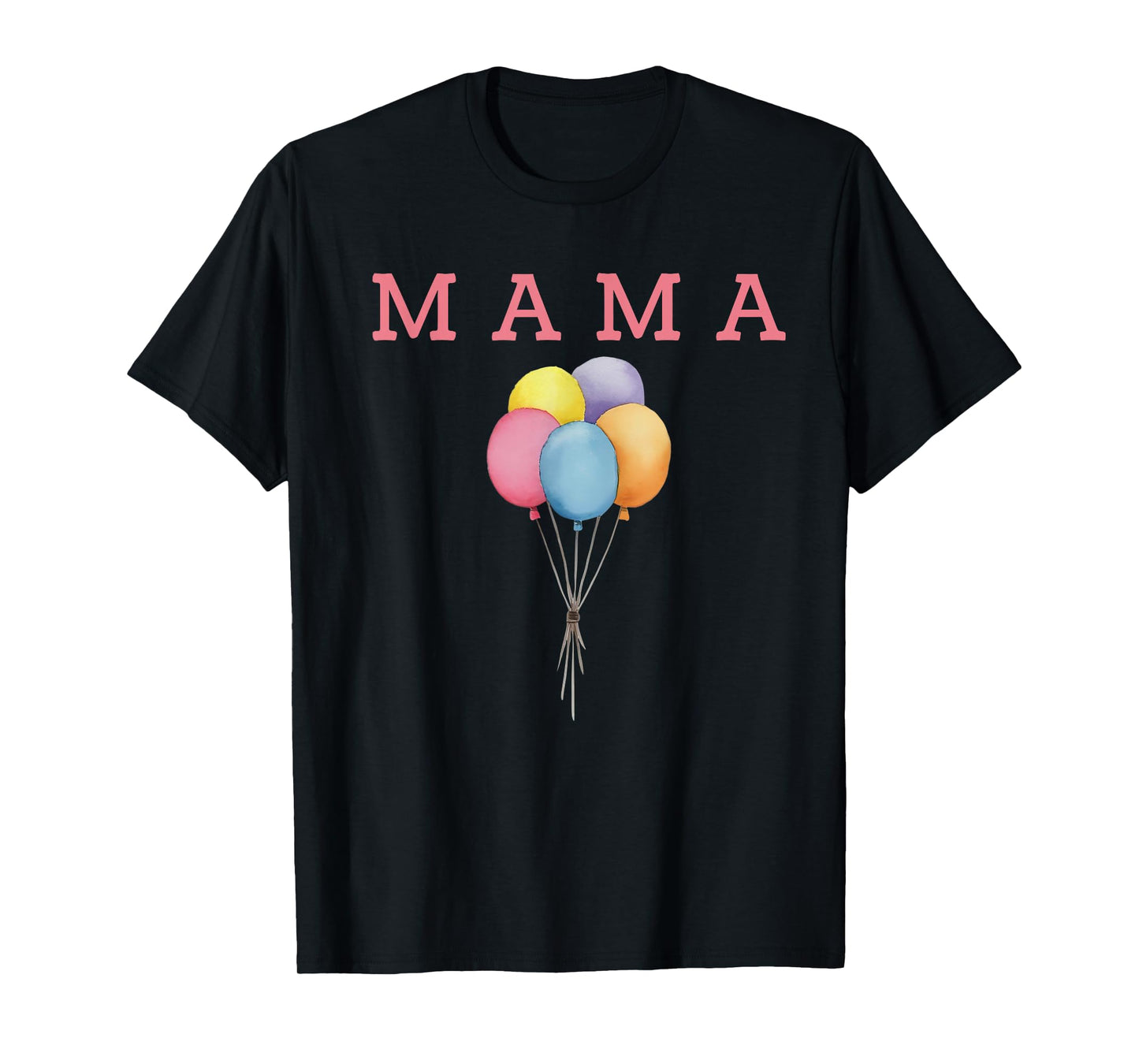 Mama of The Rainbow Balloon Birthday Boy Girl Family T-Shirt
