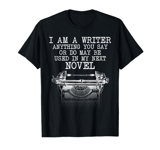 Funny Book Writer Gift Author Accessories & Stuff Cool Writer Art For Men Women Novel Author Writing Novelist T-Shirt