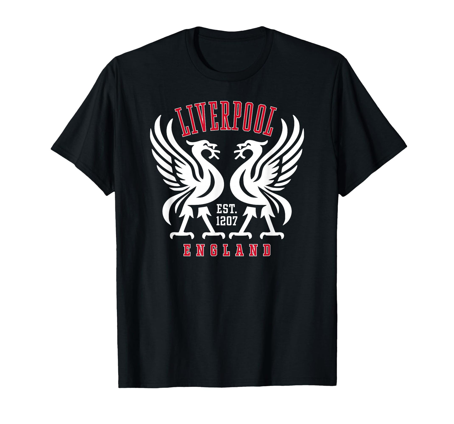 Liverpool England Est. 1207 Twin Liverbirds T-Shirt