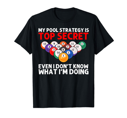Funny Billiards Art for Men Women Billiard Lover Pool Player T-Shirt