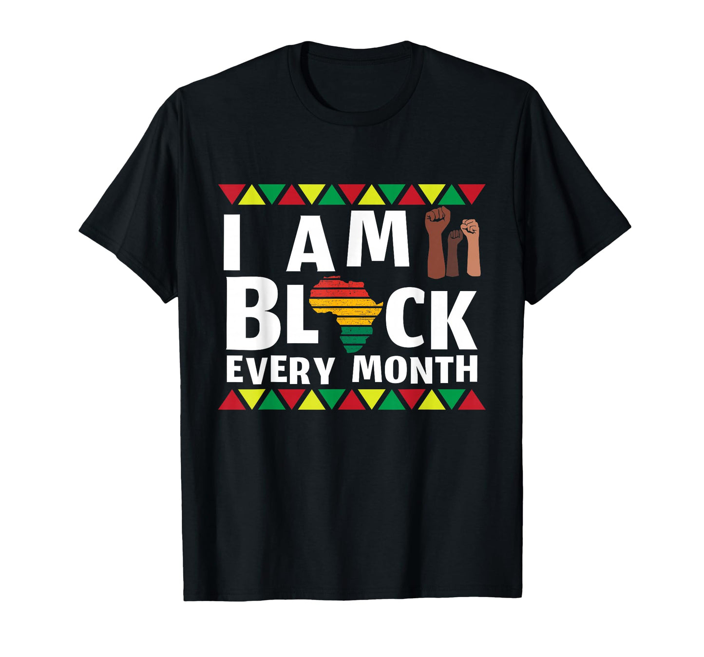 Black History Month Tshirt I Am Black African Woman Afro T-Shirt