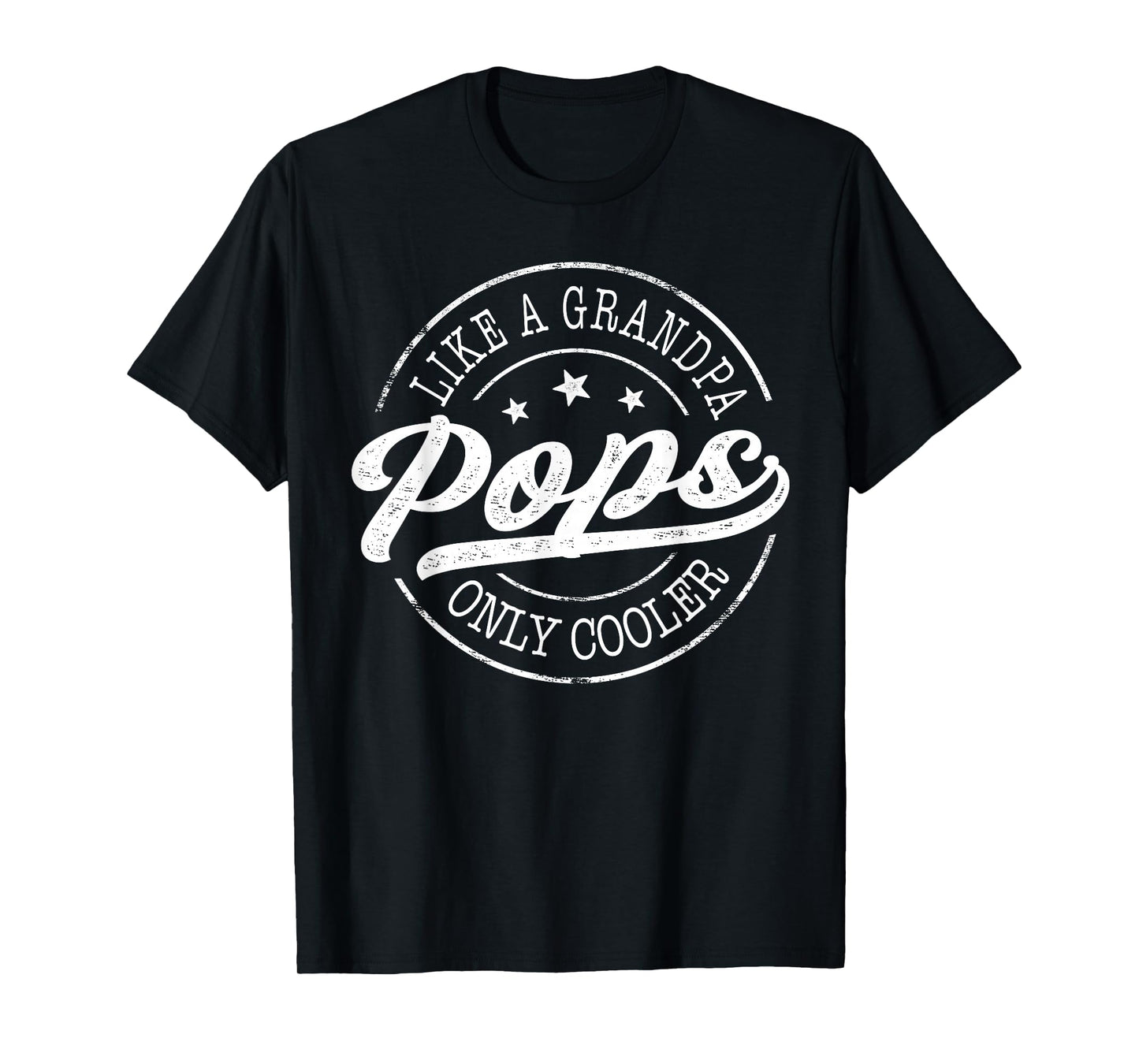 Pops Like a Grandpa Only Cooler Funny Pops Father's Day T-Shirt