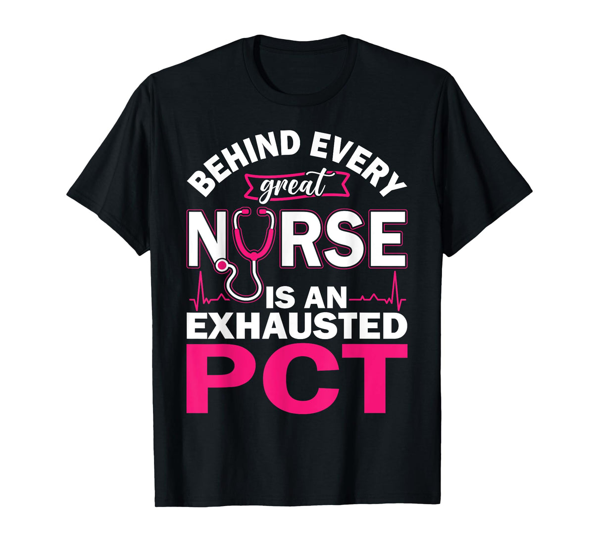 Patient Care Tech and PCT Week tee Women's Black Leopard Print Short Sleeve Crew Neck T-Shirt