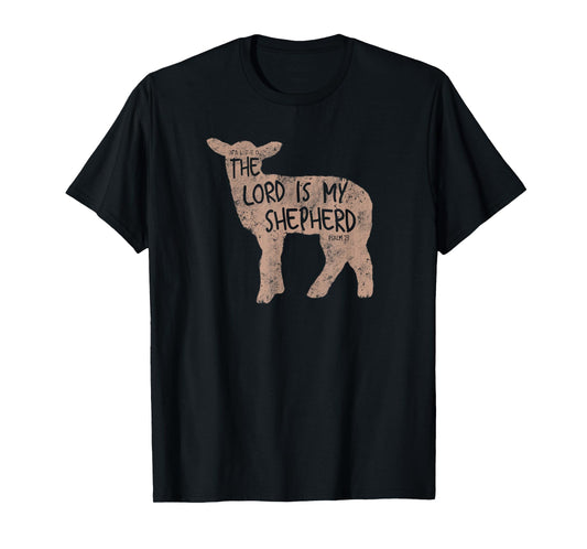 Xalted Christian Lamb of God Shepherd T-Shirt - Black, Small